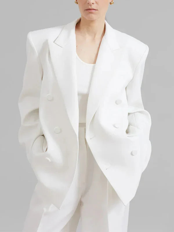 Sofia | Blazer Bianco Oversize Doppiopetto