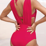 Luxe | Costume modellante con profondo scollo a V