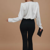 Blusa in satin - Doppio Fiore