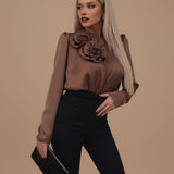 Blusa in satin - Doppio Fiore