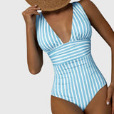 Sidonie | Costume da bagno intero a righe con supporto