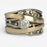 Royal - Anello Vintage in Oro Incastonato di Zirconia