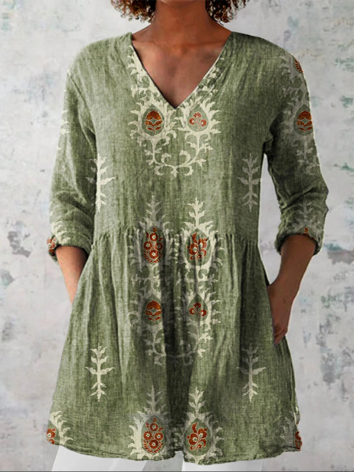 Nicole | Blusa lunga con scollatura a V