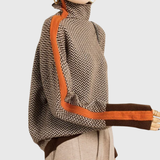 Éléonore | Maglione Collo Alto Luxe in Chevron