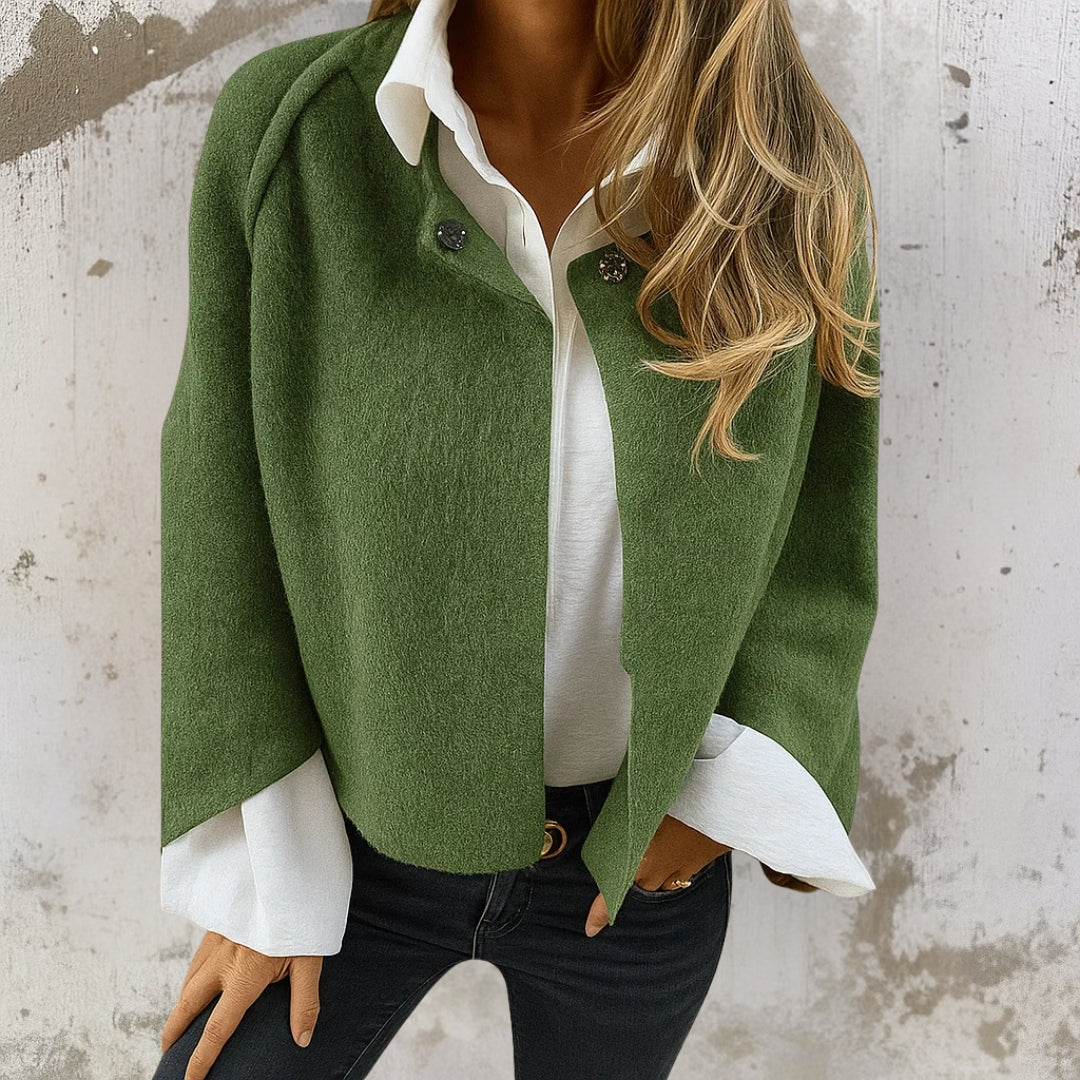 Giacca corta effetto cashmere