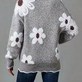 Simona | Maglione Floreale Elegante con Scollo a V