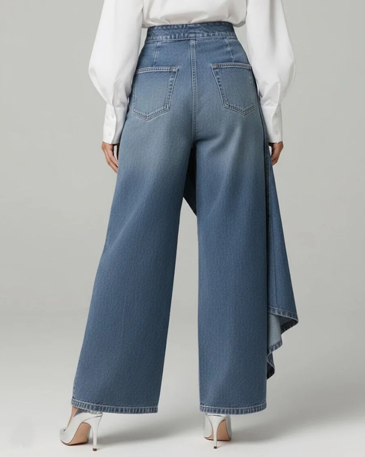 Pantaloni Avvolgenti in Denim