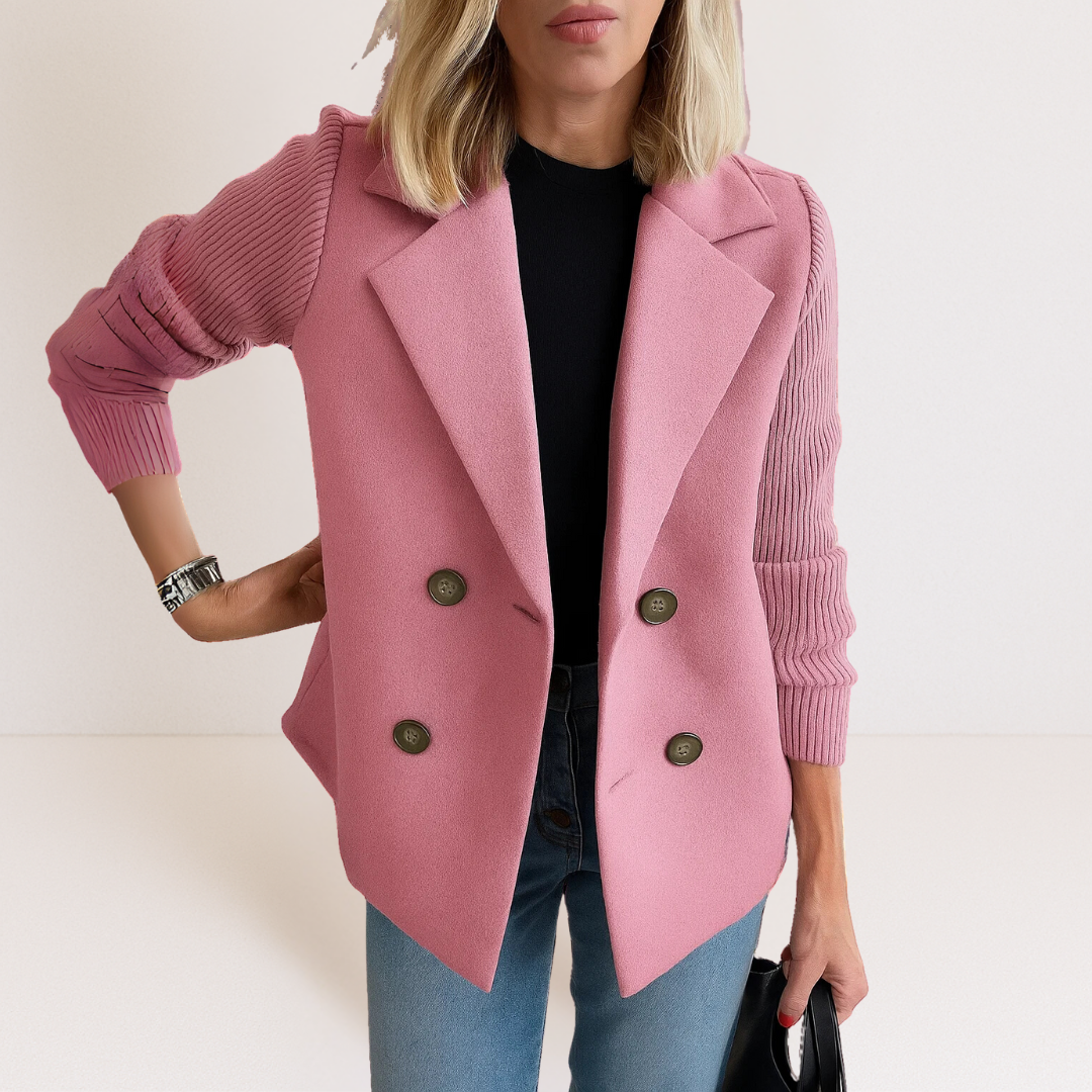 Cappotto sartoriale con maniche in maglia