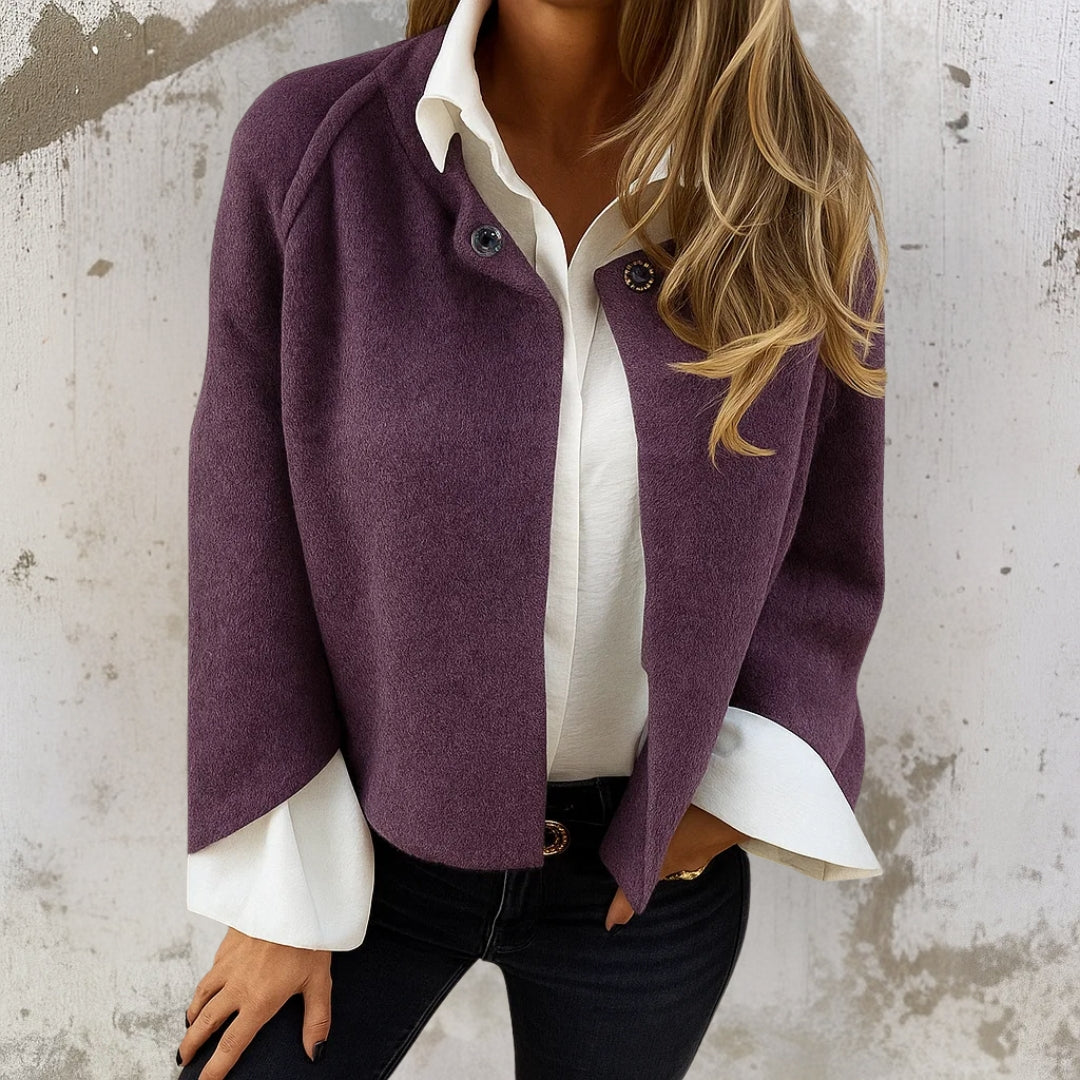 Giacca corta effetto cashmere