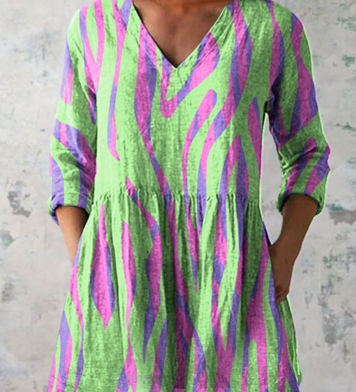 Blusa lunga a V