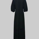 Abito Maxi Elegante con Bottoni Laterali