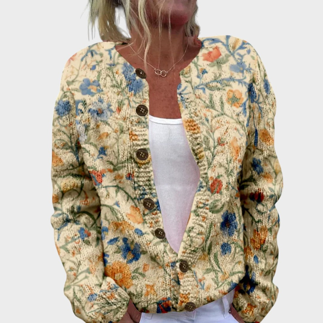 Camilla - Cardigan Floreale Autunnale
