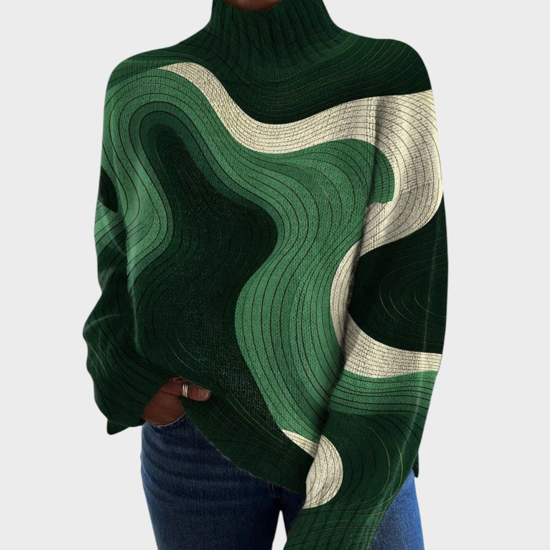 Maglione a Collo Alto in Maglia d'Autore