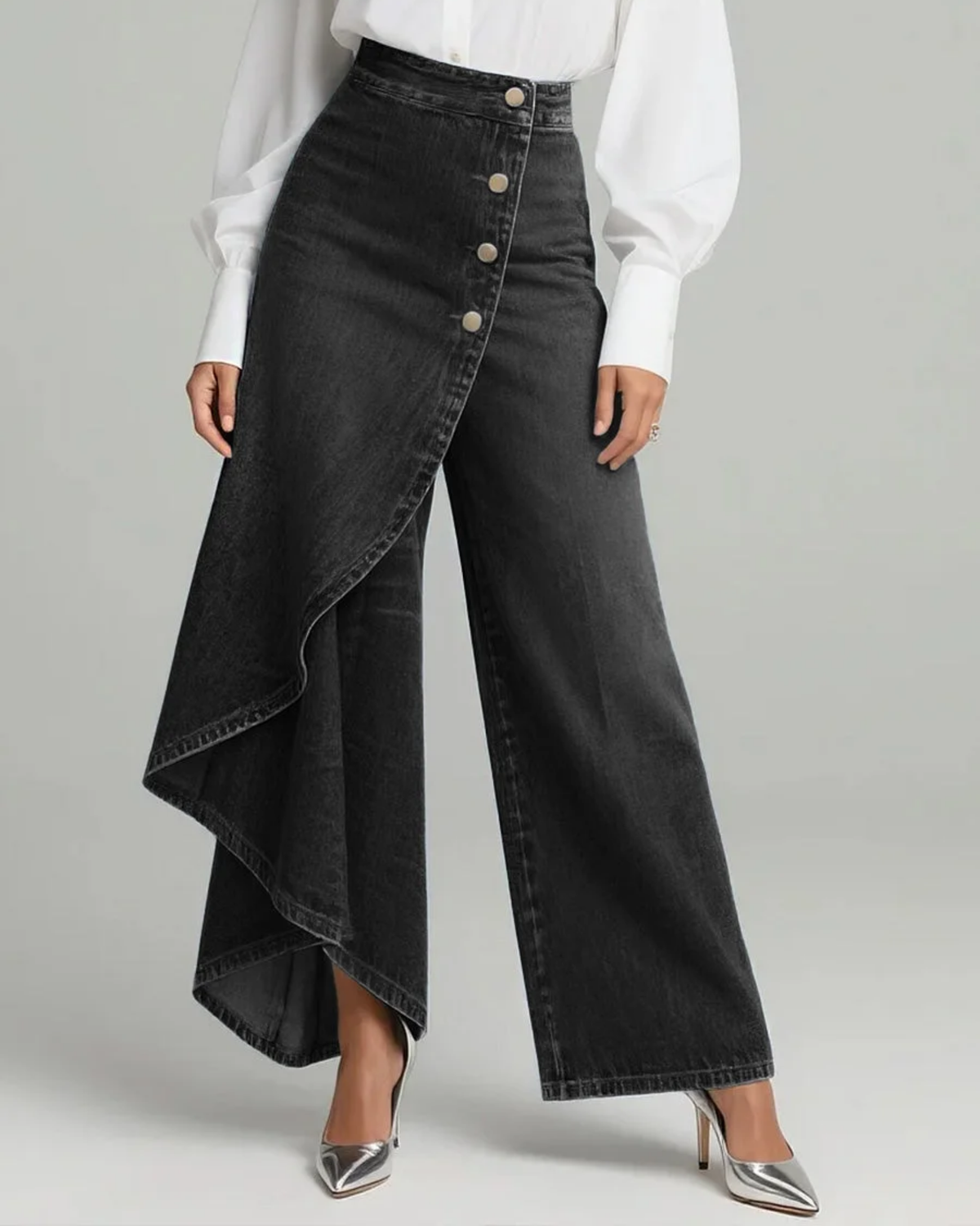 Pantaloni Avvolgenti in Denim