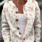 Ines | Cardigan con stampa di petali di rosa
