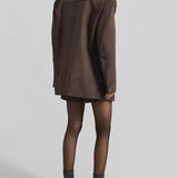 Sofia | Blazer Marrone in Suede Oversize