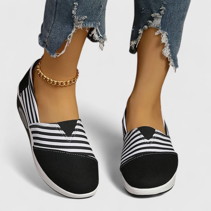 Scarpe Slip-On a Righe