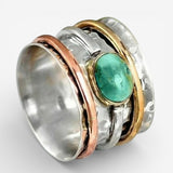 Coco - Anello Vintage Oro & Argento Turchese