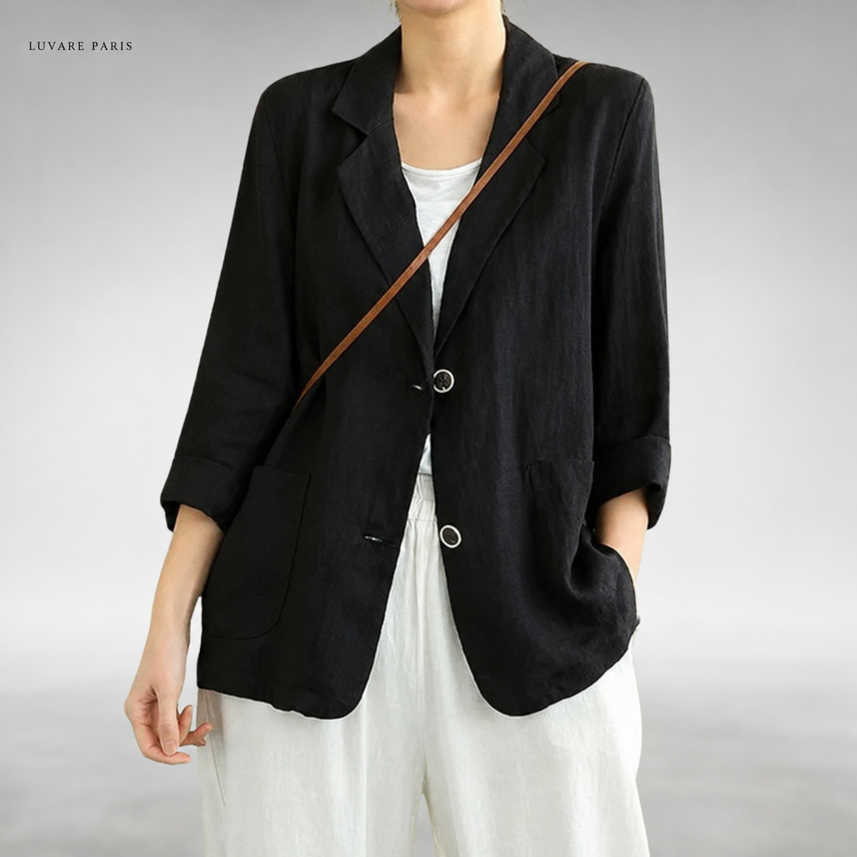 Blazer con Tasche Applicate
