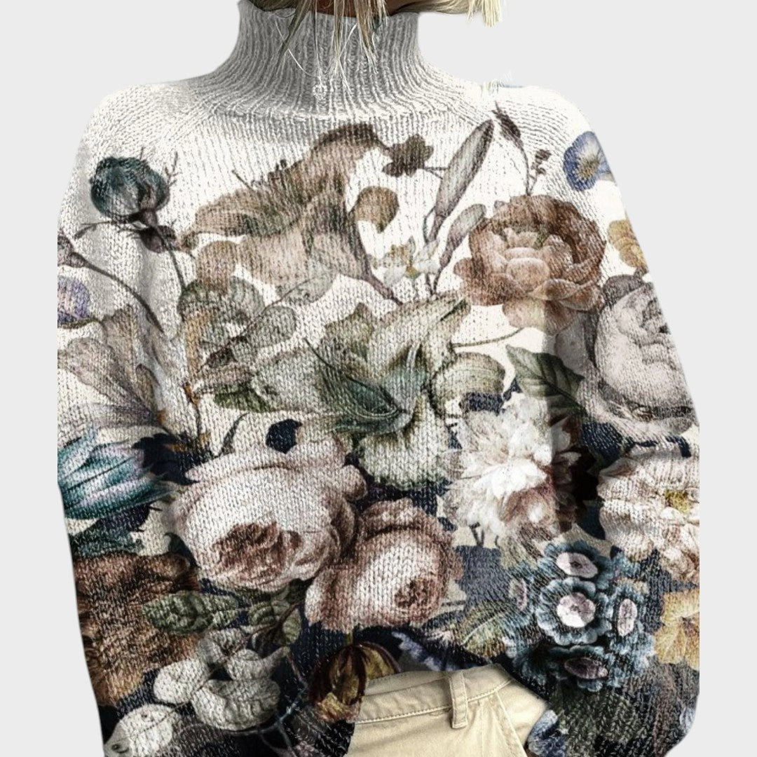 Maglione a Collo Alto in Maglia d'Autore