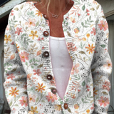 Noémie | Piccolo cardigan in maglia con stampa floreale