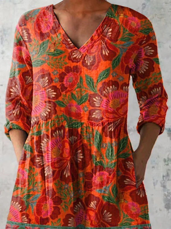 Blusa lunga a V