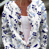 Zoé | Cardigan lavorato a maglia con fiori vintage
