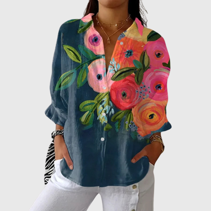 Rita | Blusa leggera e colorata stampata