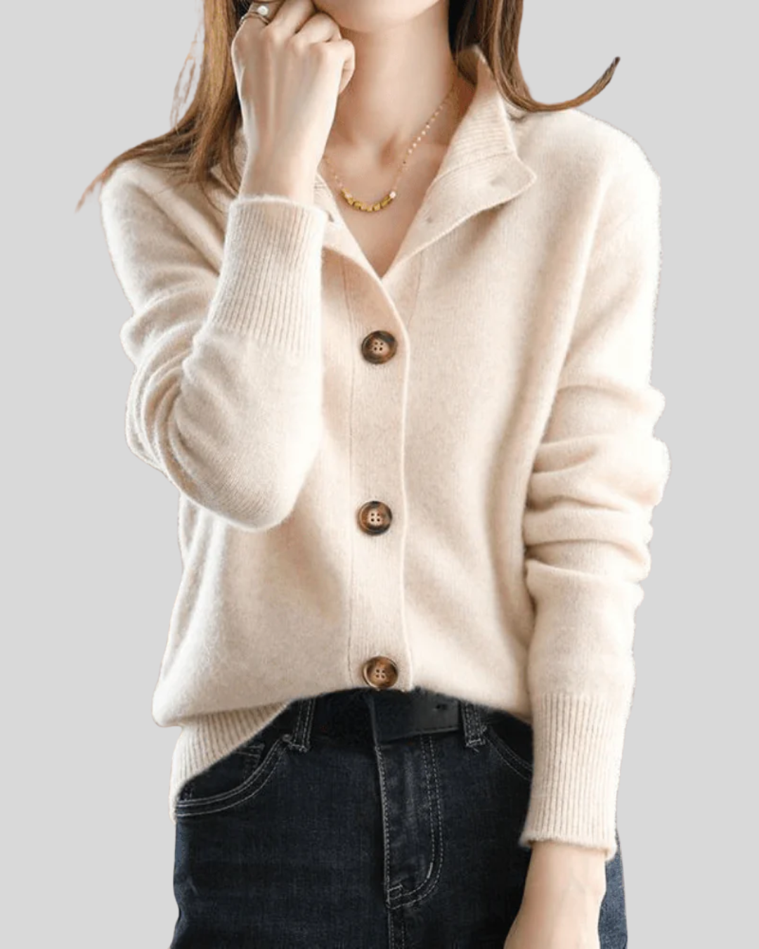 Stéphanie | Cardigan in Cashmere Stile Retro