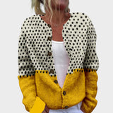 Isabella - Cardigan Pois Bicolore Autunnale