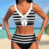 Laluna® | Bikini a righe a vita alta