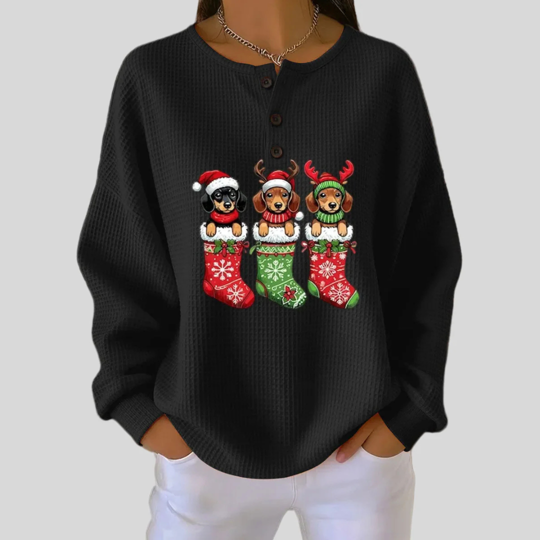 Maglione Natalizio con Calze