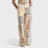 Rhea – Jeans a gamba larga stampati con un tocco vintage
