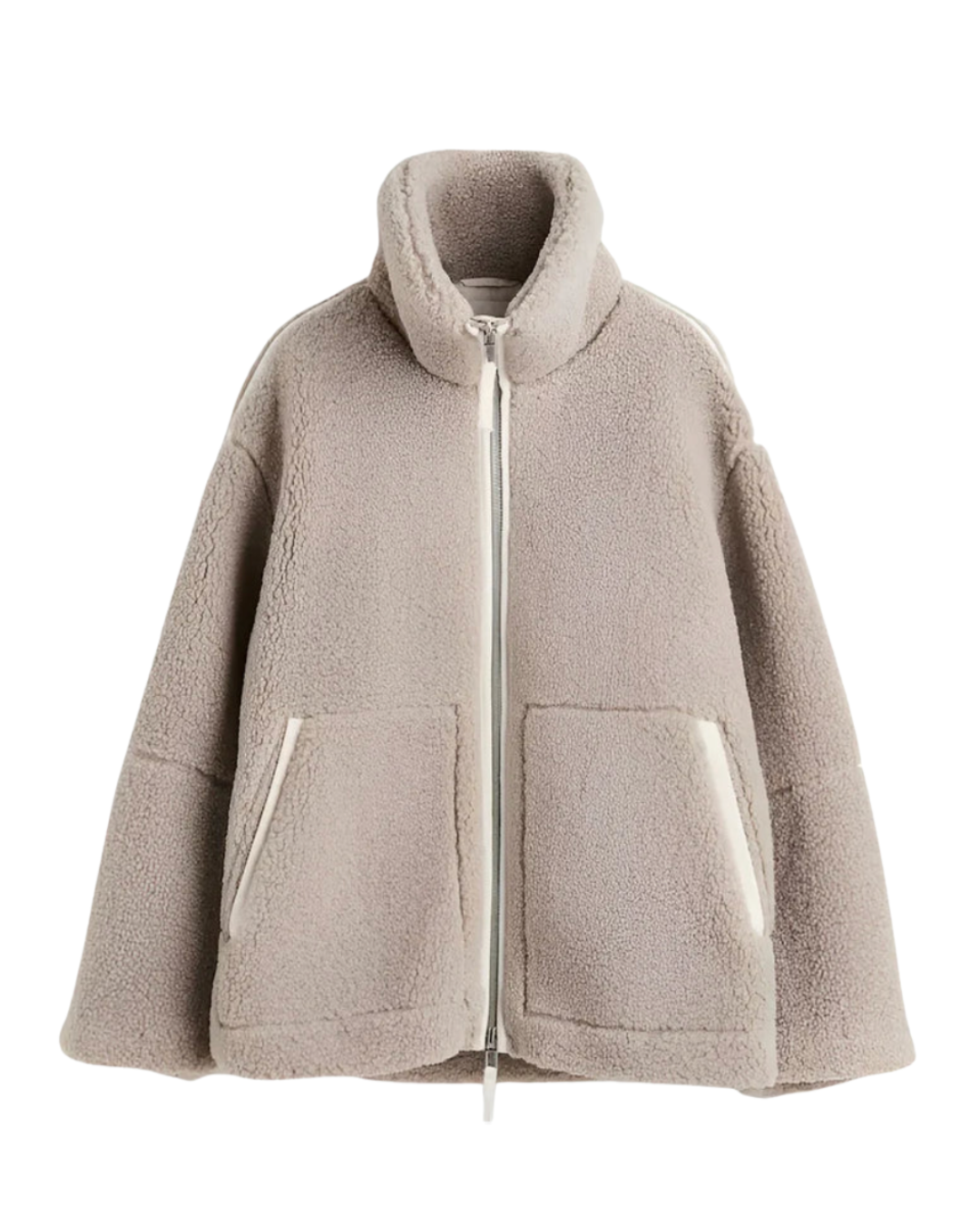 Morbida giacca teddy con zip
