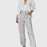 Emilia | Pantaloni Eleganti con Blusa e Cintura Inclusi