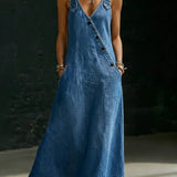 Lalie | Abito lungo in denim con bottoni
