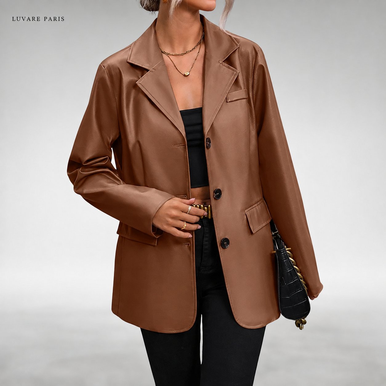 Blazer con Rever e Tasche a Patta