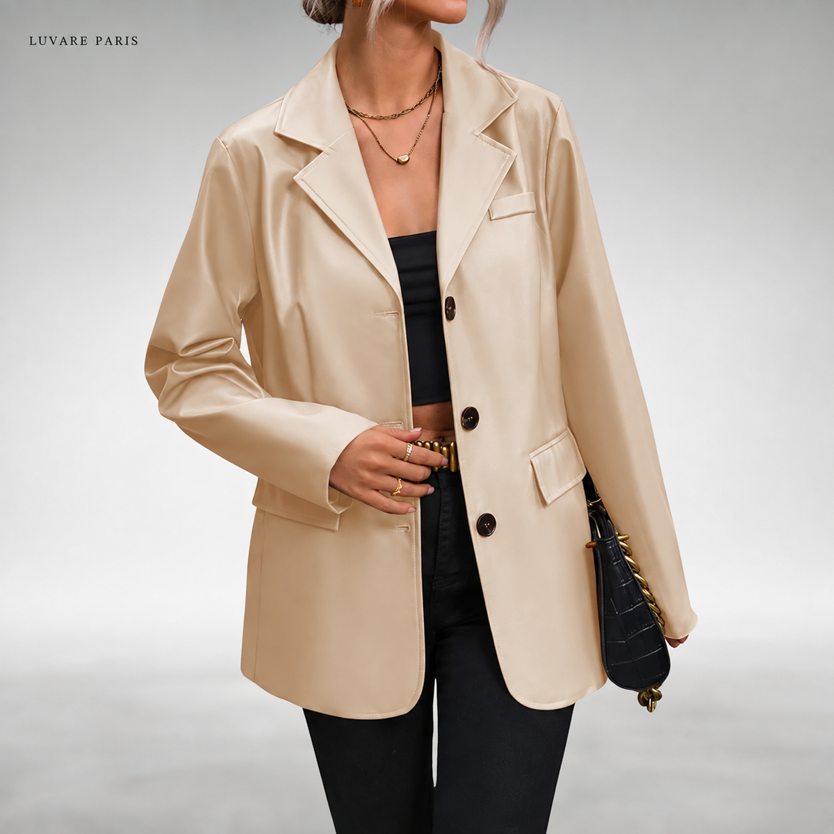Blazer con Rever e Tasche a Patta