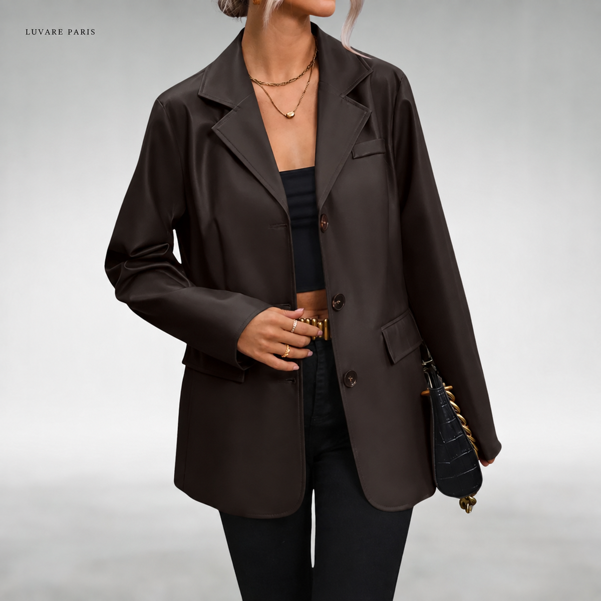 Blazer con Rever e Tasche a Patta