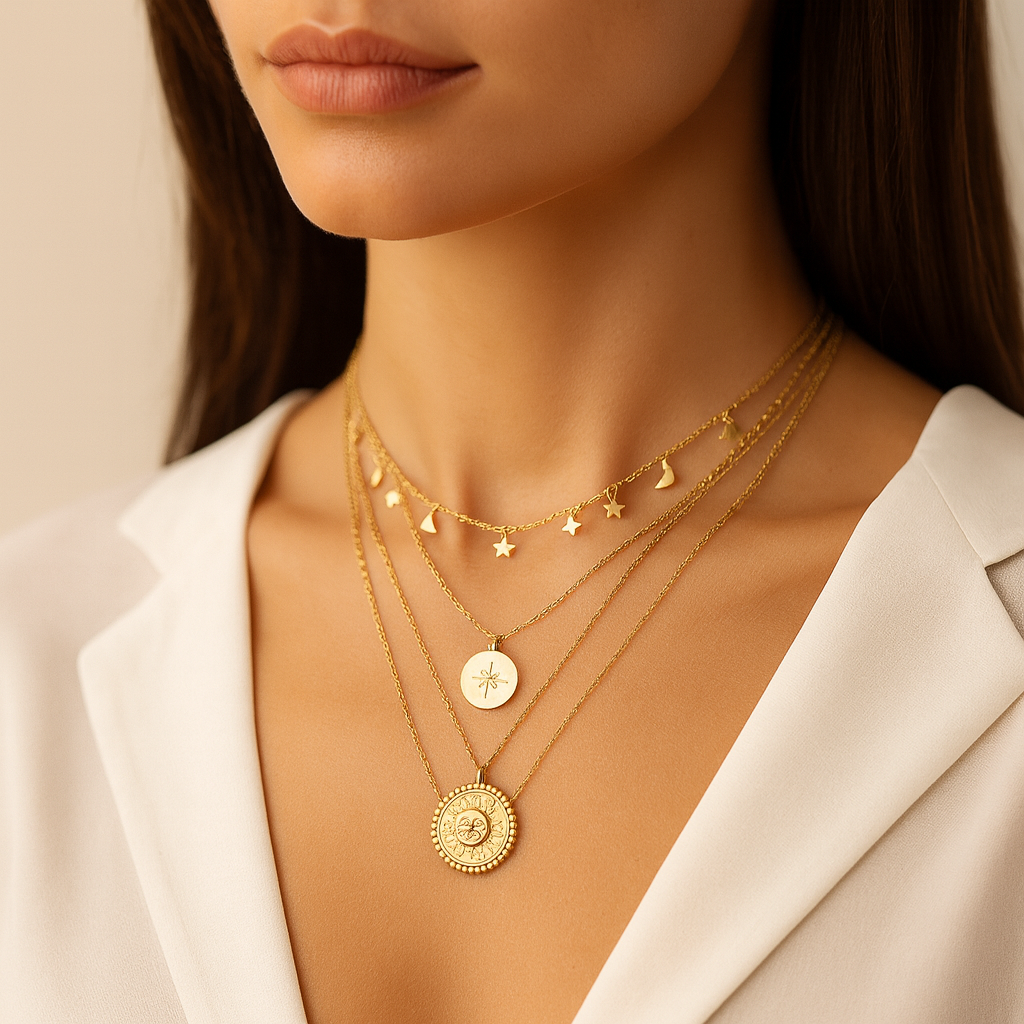 Sophie – Collana multilivello in argento