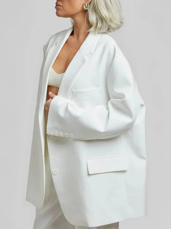 Sofia | Blazer Oversized Clean-Line Bianco