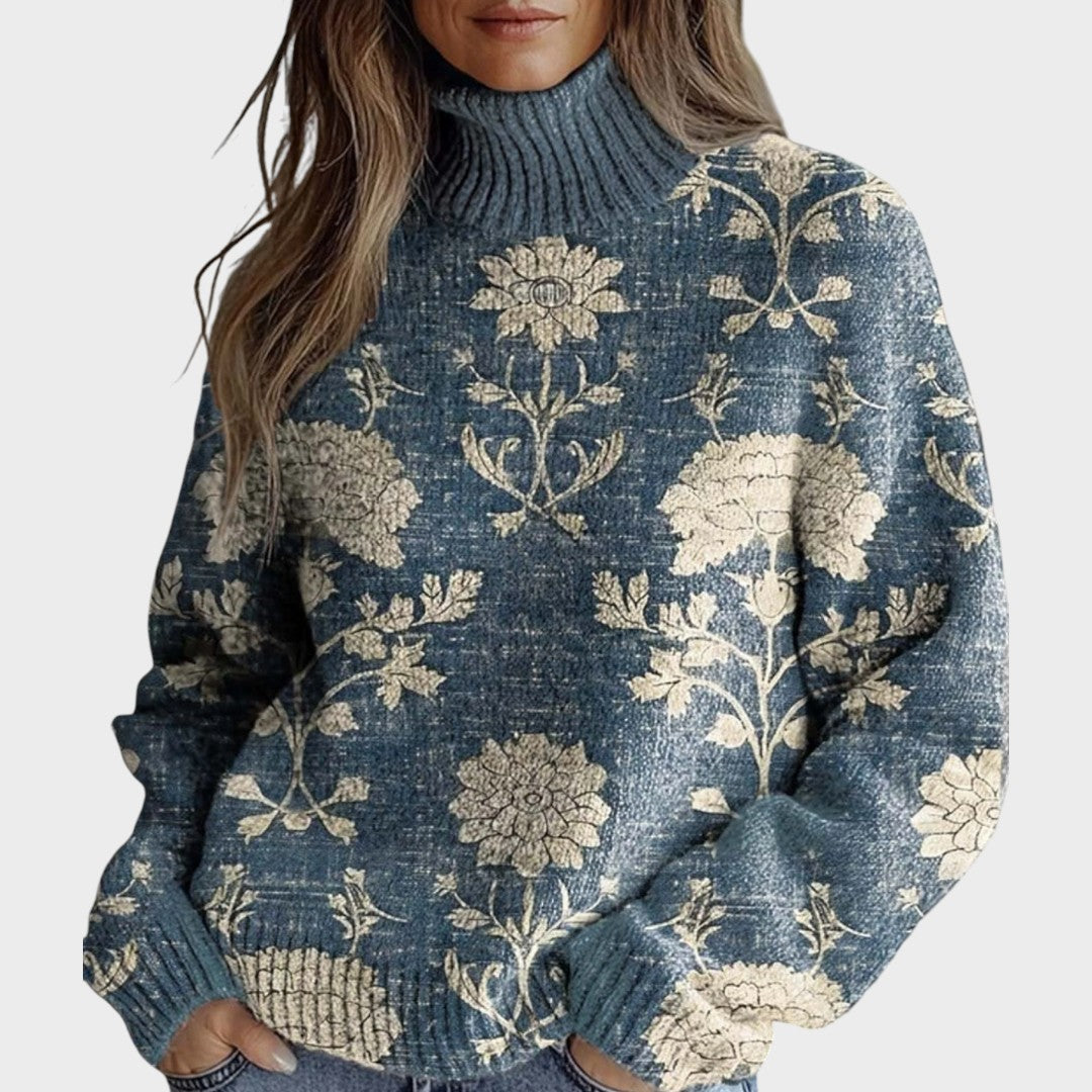 Maglione a Collo Alto in Maglia d'Autore