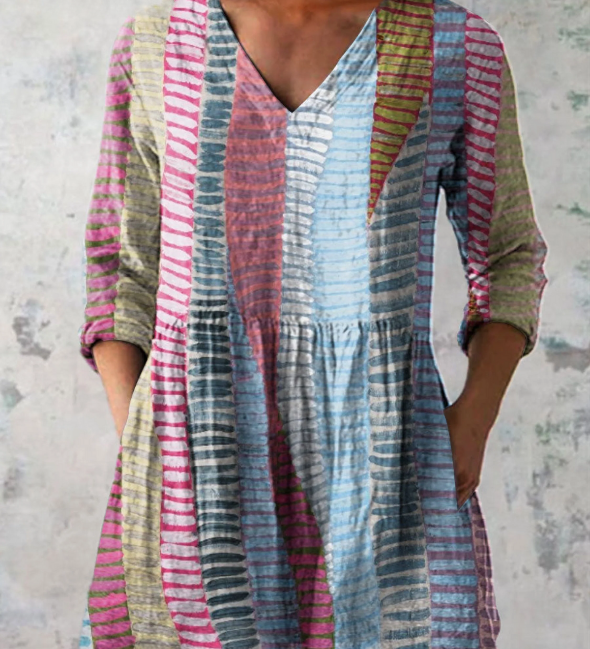 Blusa lunga a V
