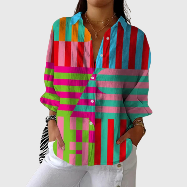 Giorgia | Blusa leggera e colorata con stampa