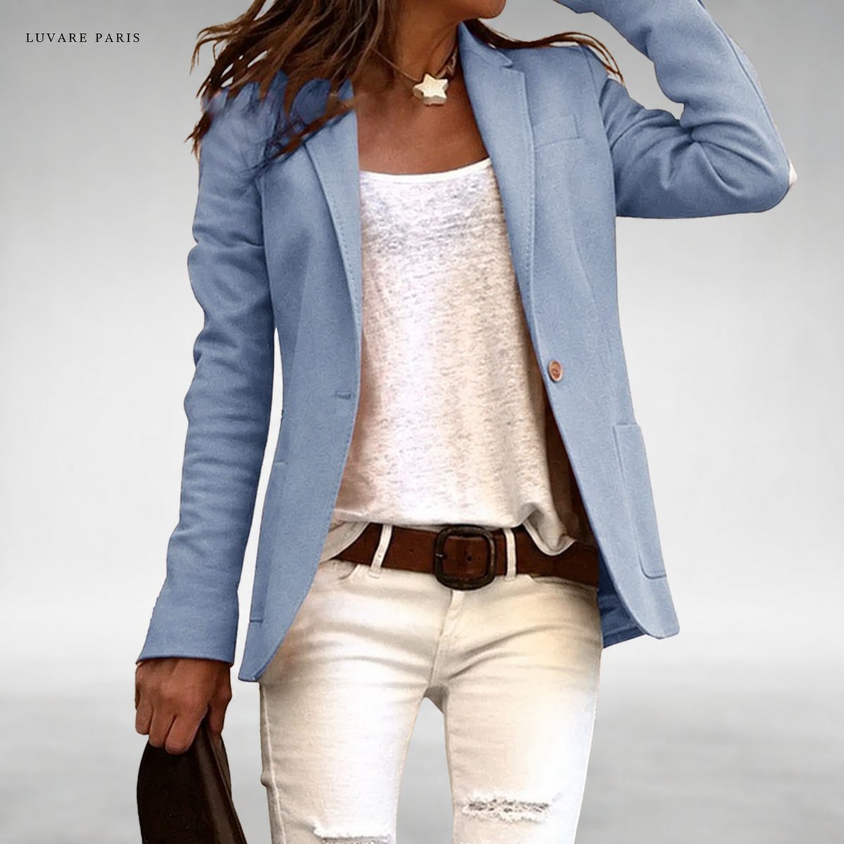 Blazer con Bottone e Tasche