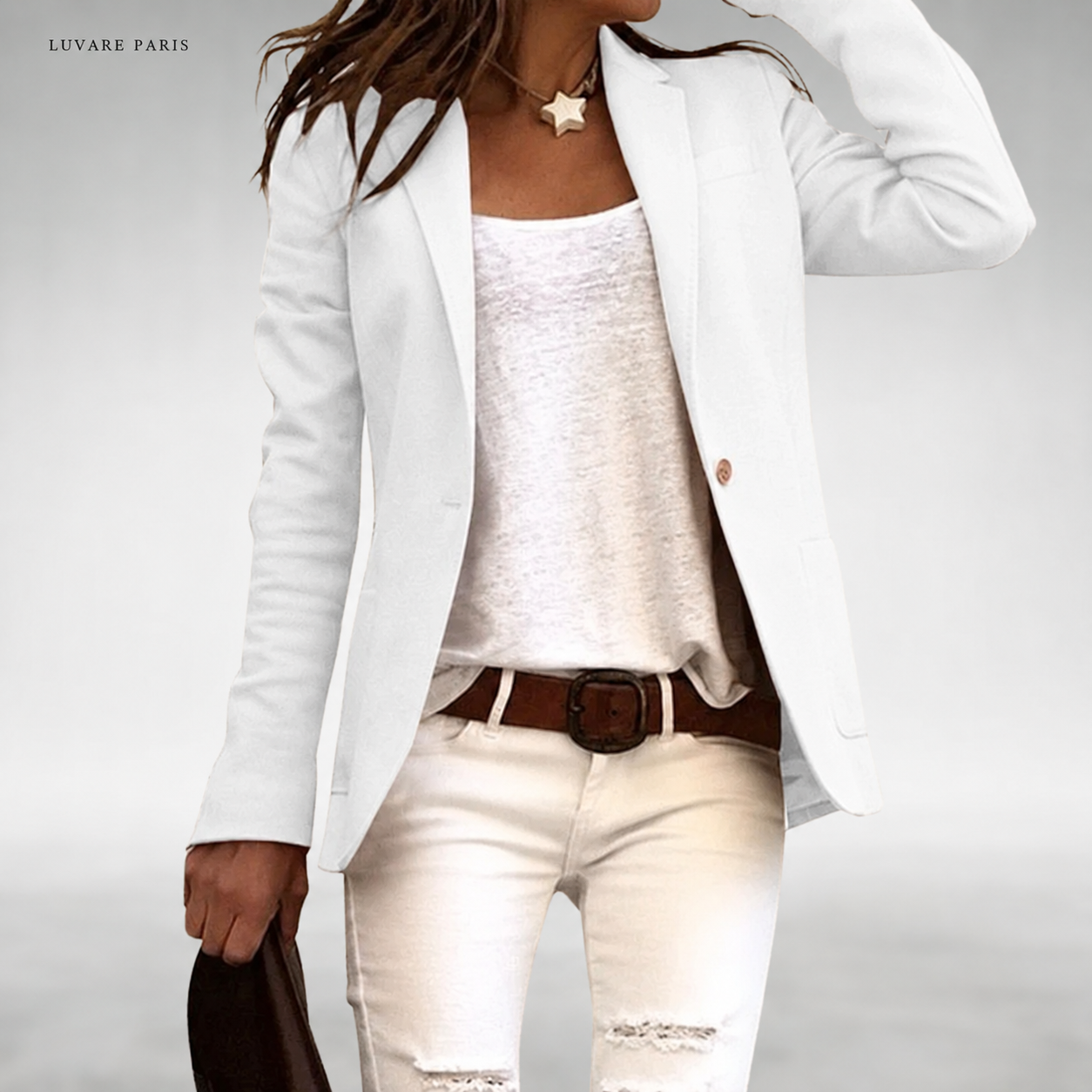 Blazer con Bottone e Tasche