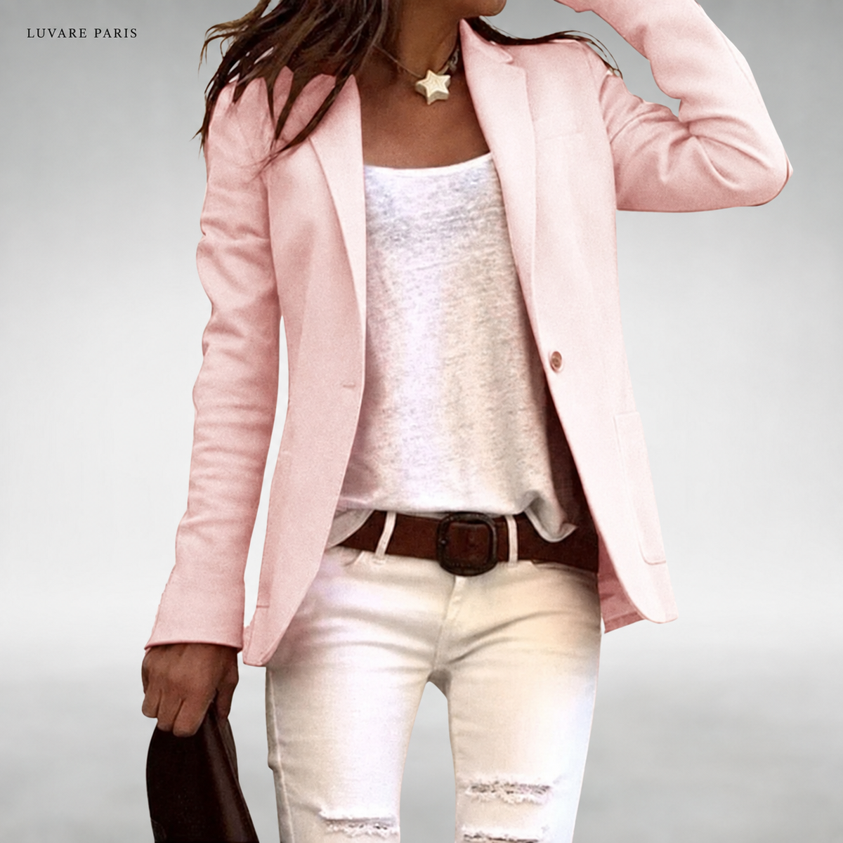 Blazer con Bottone e Tasche