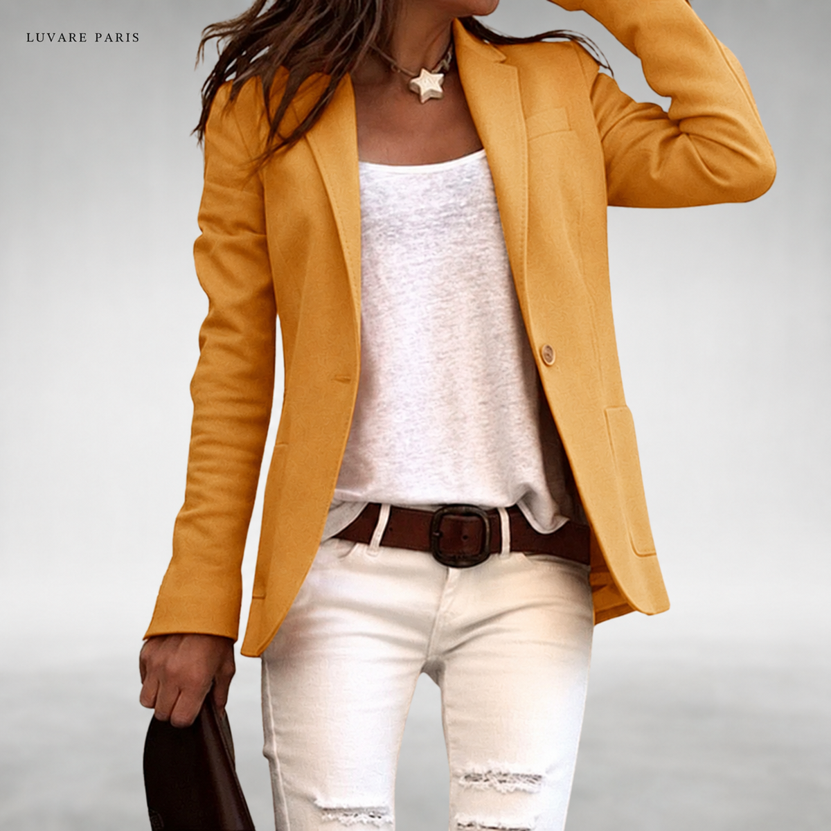 Blazer con Bottone e Tasche