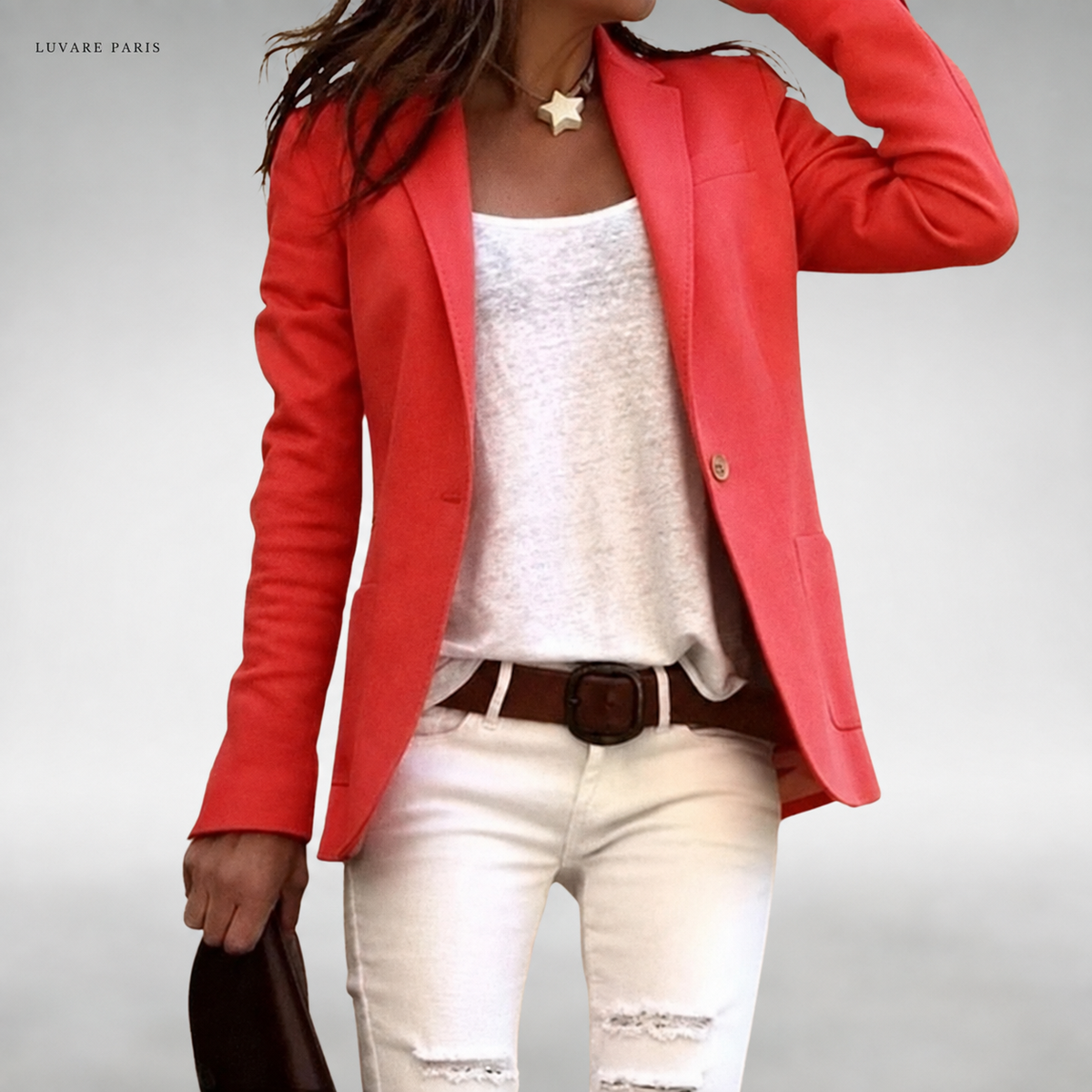 Blazer con Bottone e Tasche