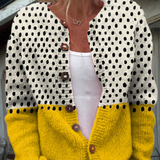 Adeline | Cardigan giallo a pois geometrici